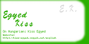 egyed kiss business card